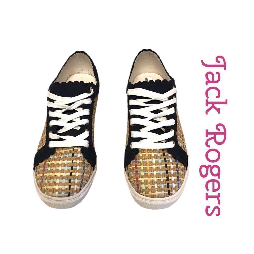 Jack Rogers Low Top Woven Sneakers Sz 8.5